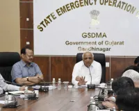 गांधीनगर : मुख्यमंत्री ने वर्षा प्रभावित जिलों के कलेक्टरों-आयुक्तों से की जानकारी